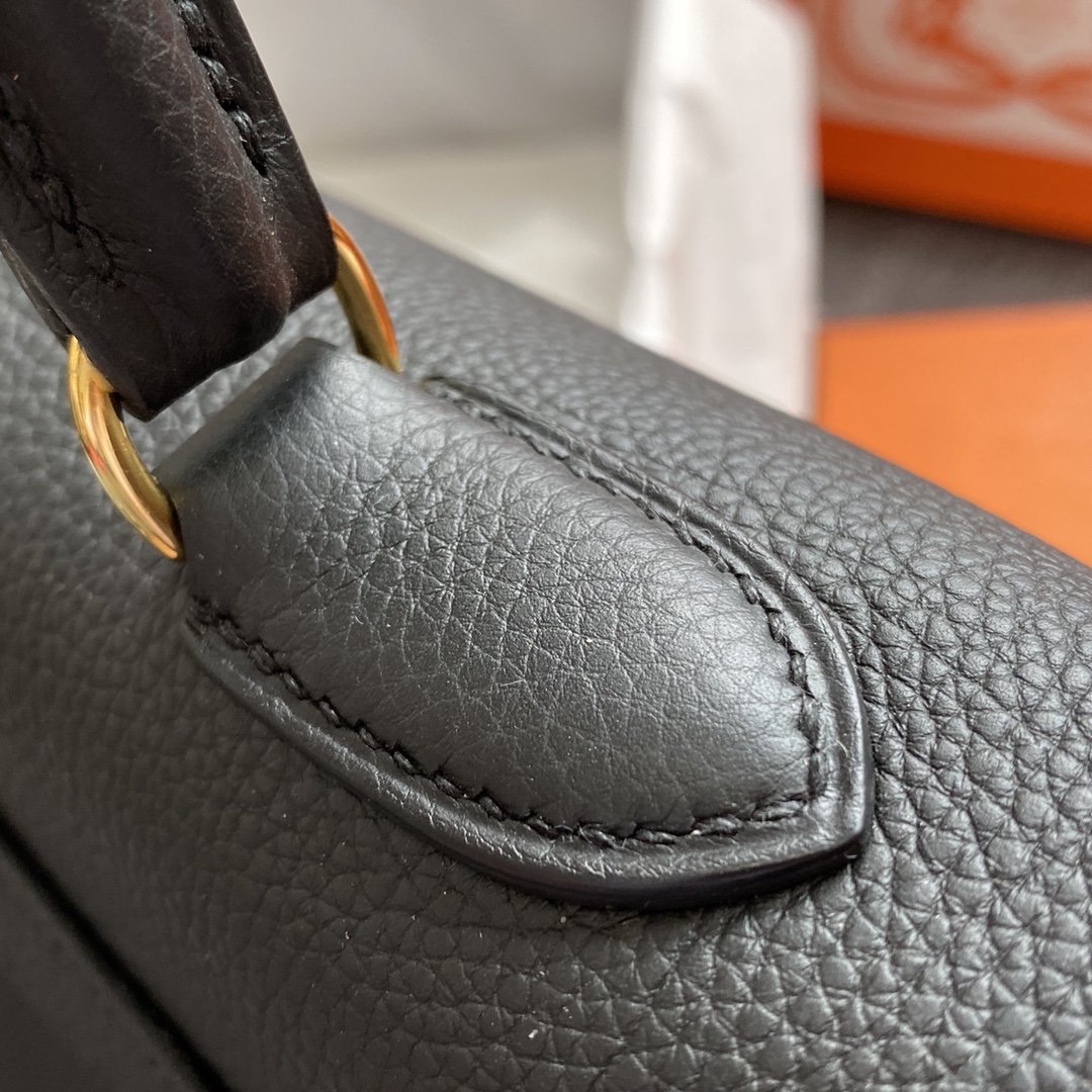Hermes Shoulder Kelly CK37 42 cm Black