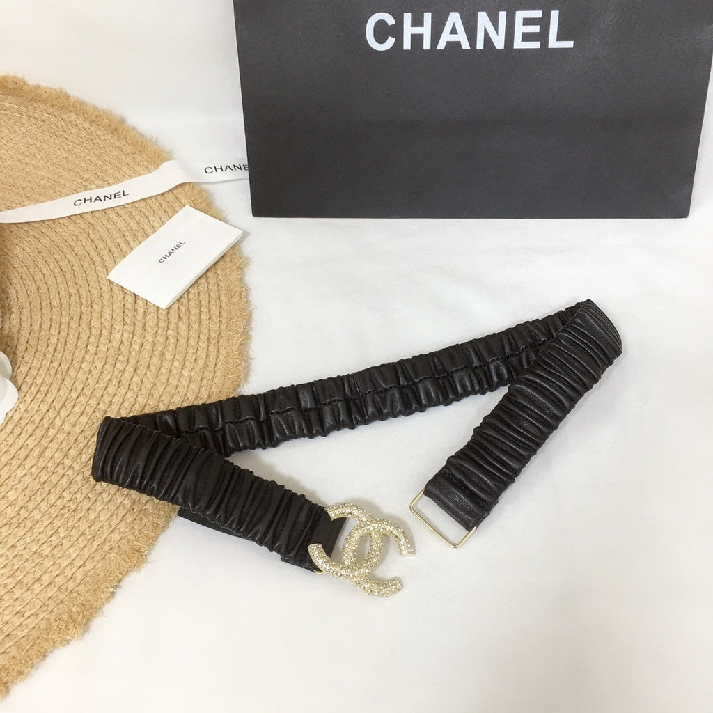 Chanel Belt With Beaded Buckle Black