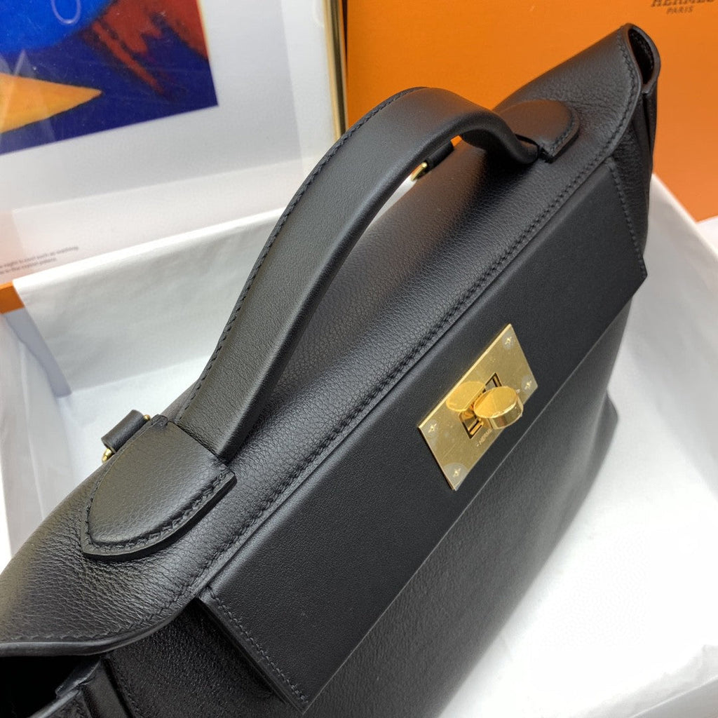 Hermes 24 24 29cm Noir Black Clémence Black