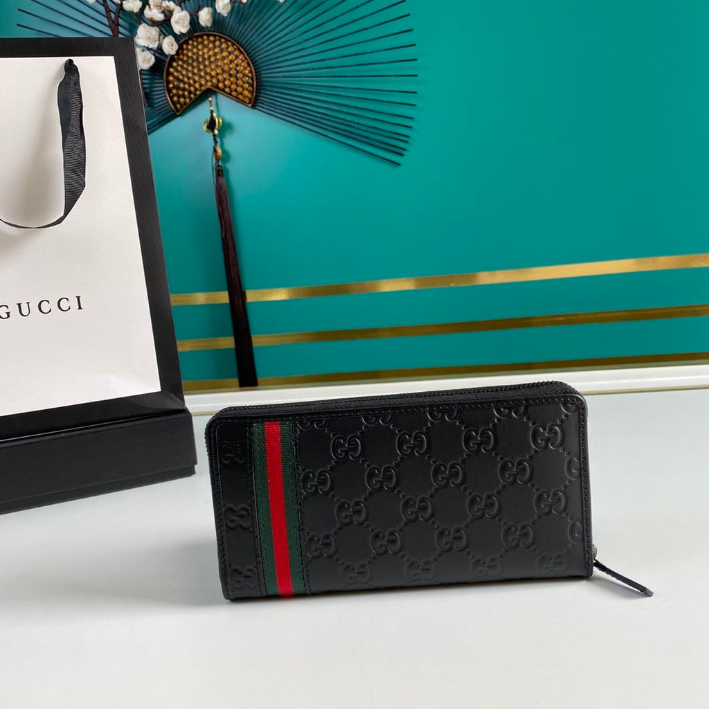 Gucci Black Zip Around Wallet 19cm