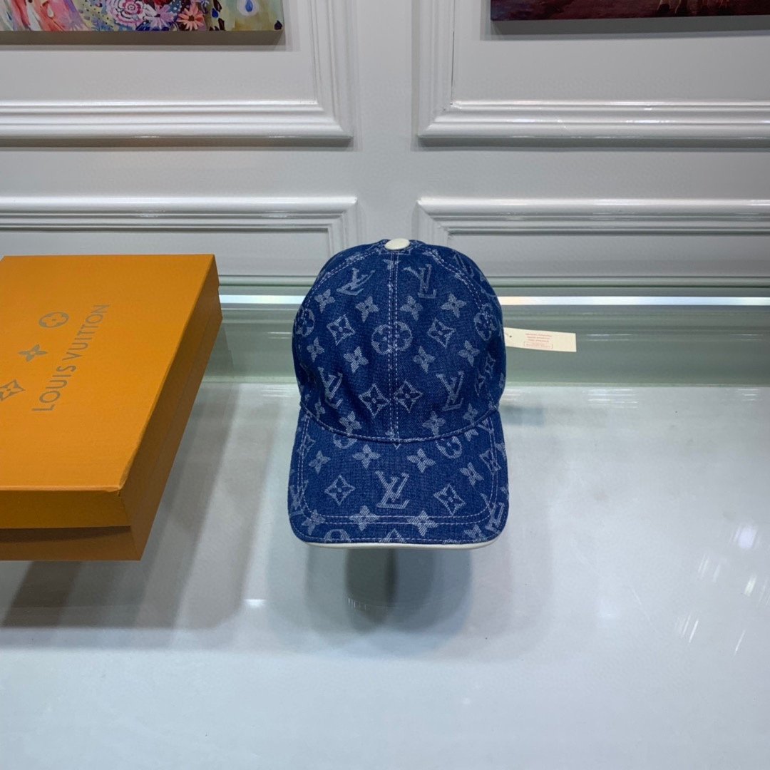 Louis Vuitton Monogram Jacquard Denim Cap Blue