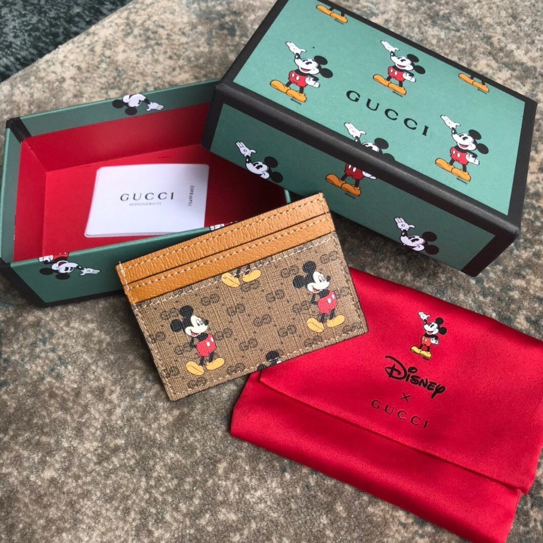 Gucci Disney Mickey Orange Cardholder 10cm
