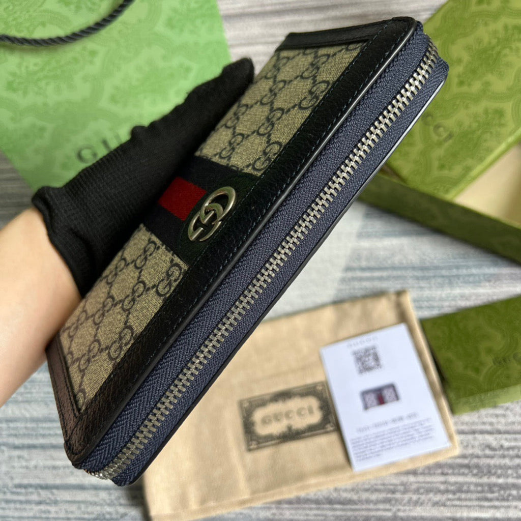 Gucci Ophidia GG Zip Around Wallet 19cm