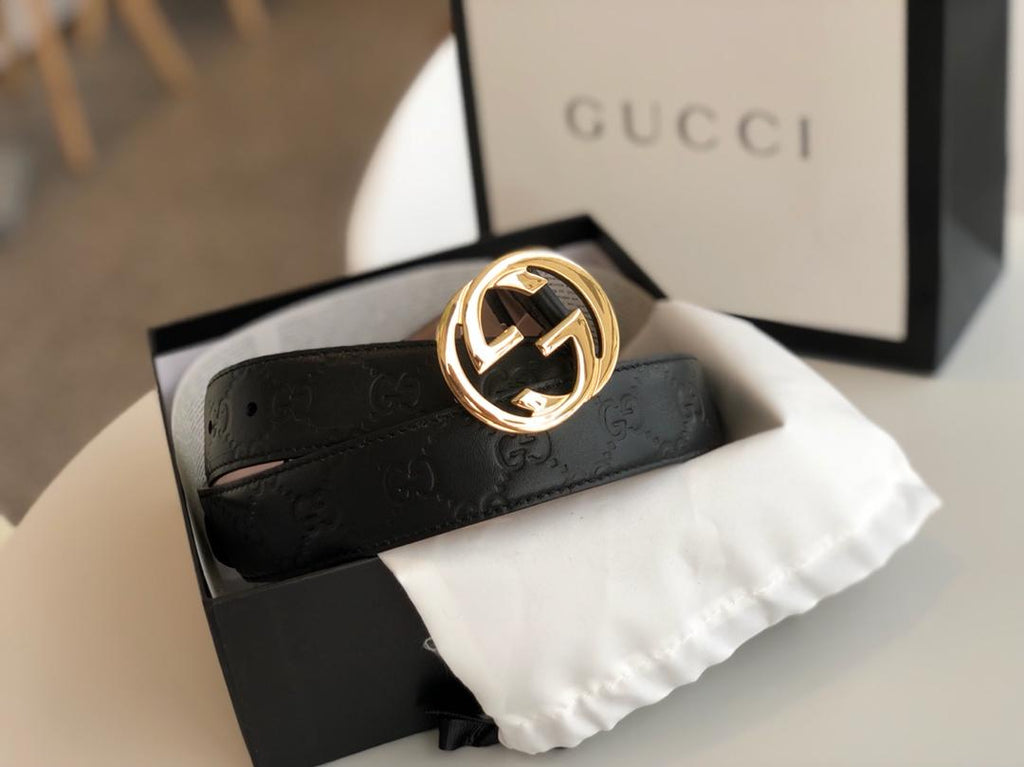 Gucci Belt With Double G Buckle Black