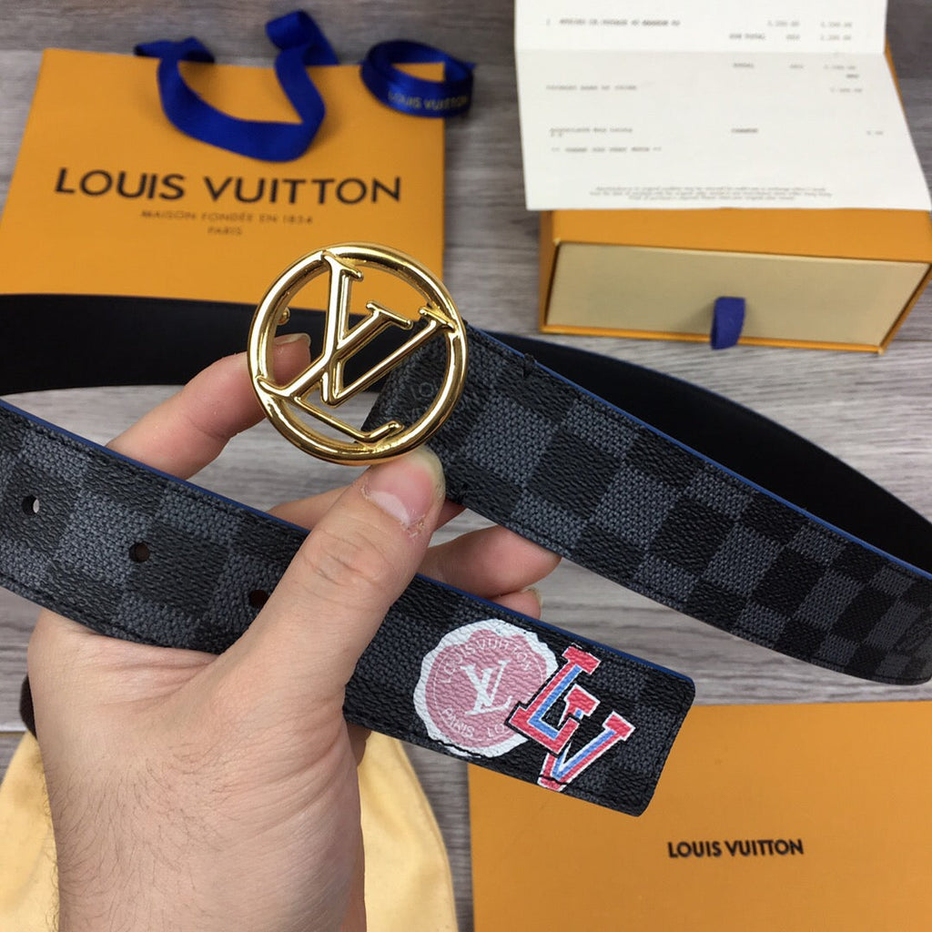 Louis Vuitton Cricle Reversible Belt Black