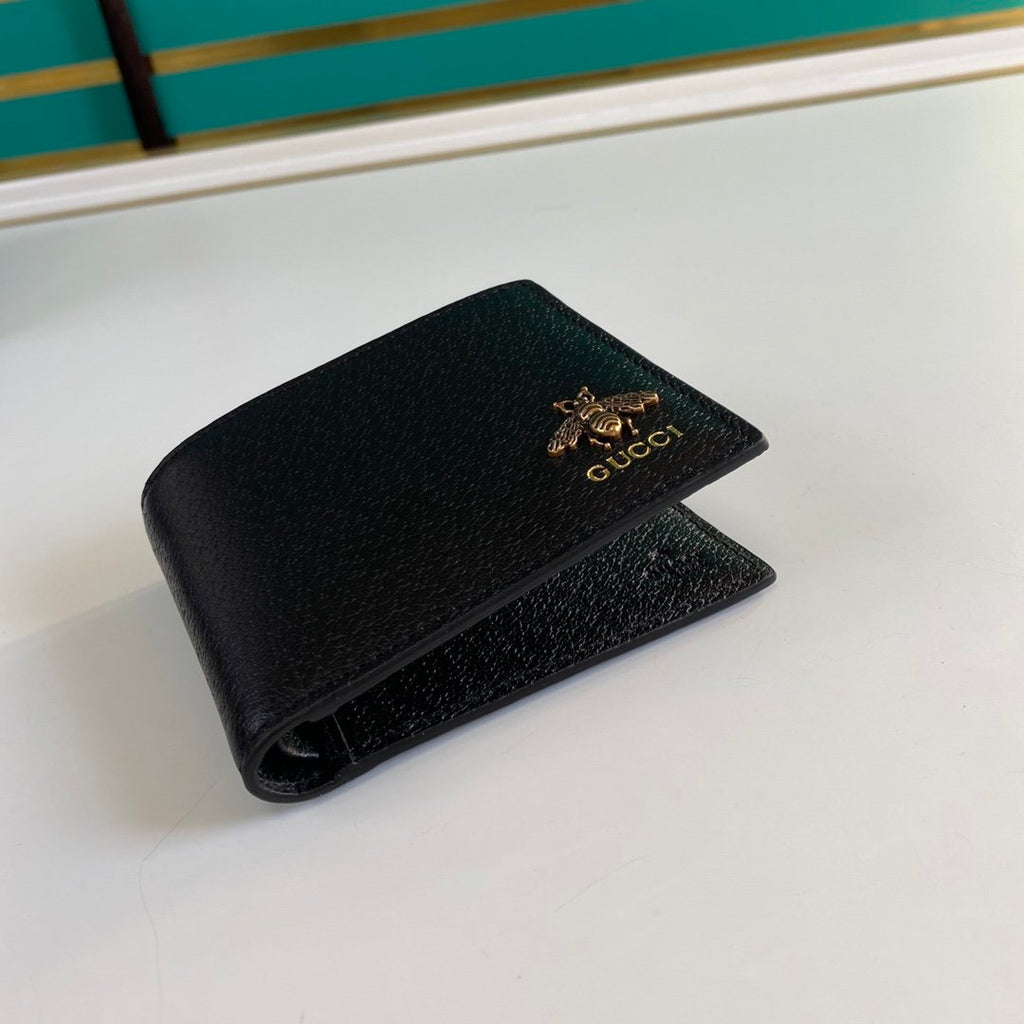 Gucci Bee Logo Black Wallet 11cm