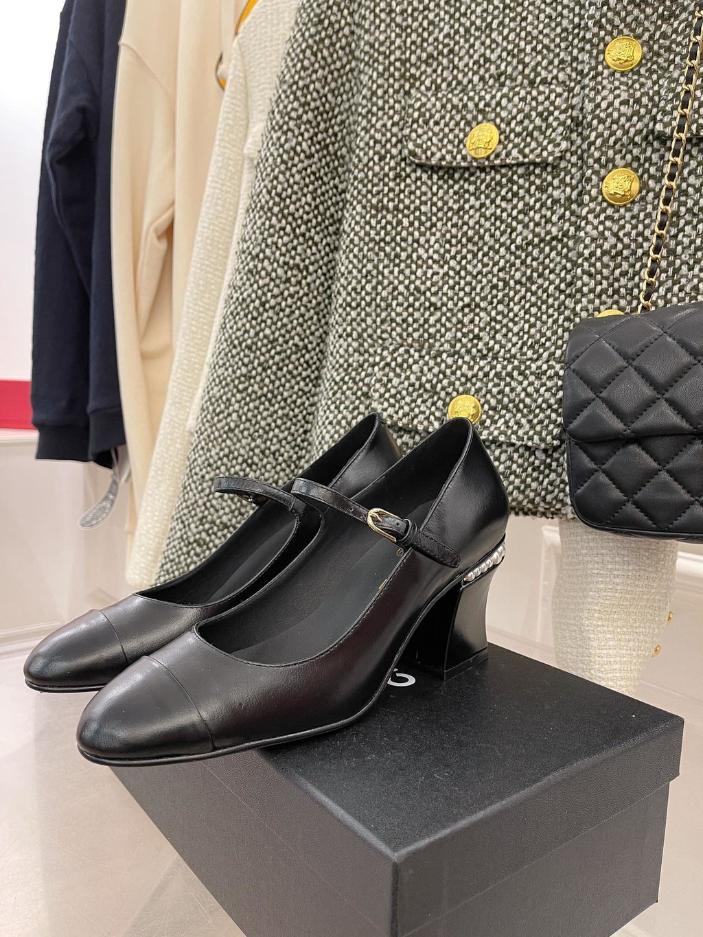 Chanel Open Shoes Black