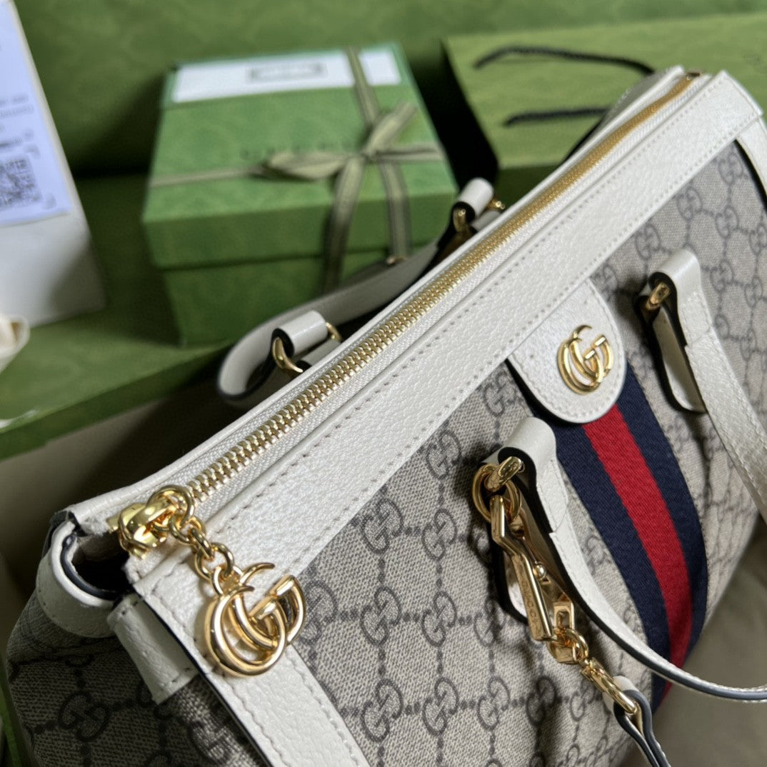 Gucci Ophidia GG Medium Tote Bag 33cm Beige