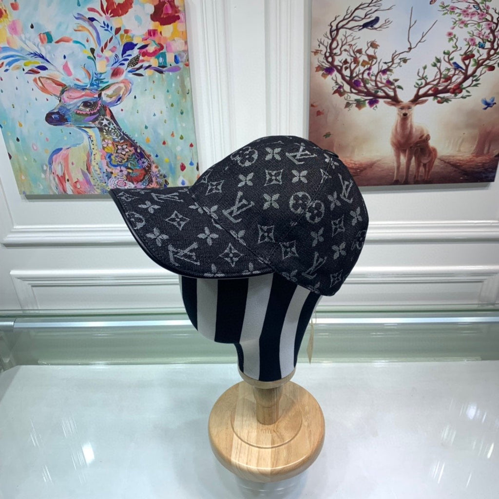 Louis Vuitton Monogram Jacquard Denim Cap Black