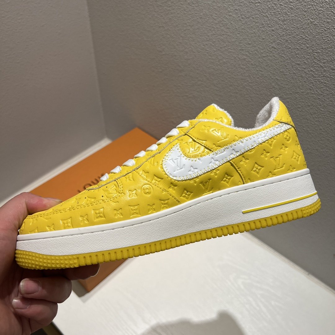 Louis Vuitton x Off-White x Nike Air Force 1 Yellow