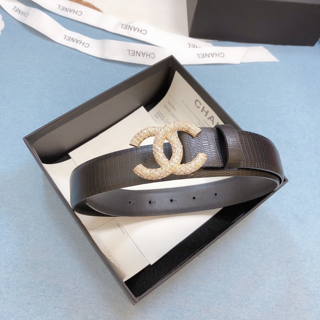 Chanel Belt With Beaded Buckle Brown