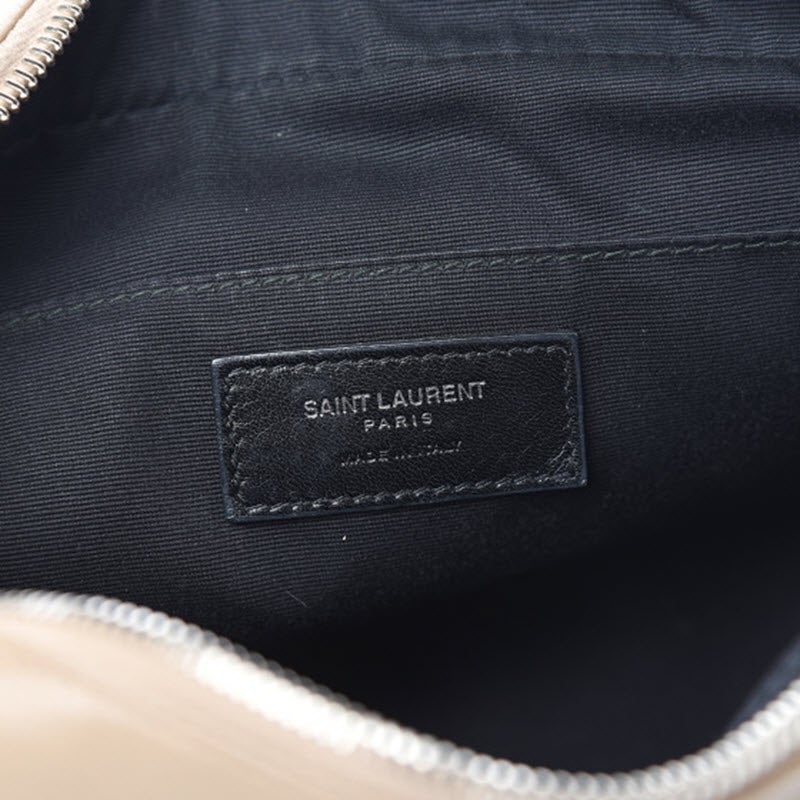 Saint Laurent Monogram Lou Camera Small Dark Beige Lambskin Leather Shoulder Bag