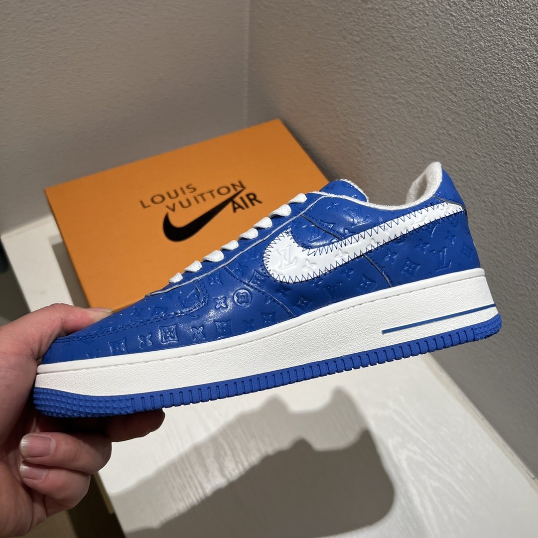 Louis Vuitton x Off-White x Nike Air Force 1 Blue