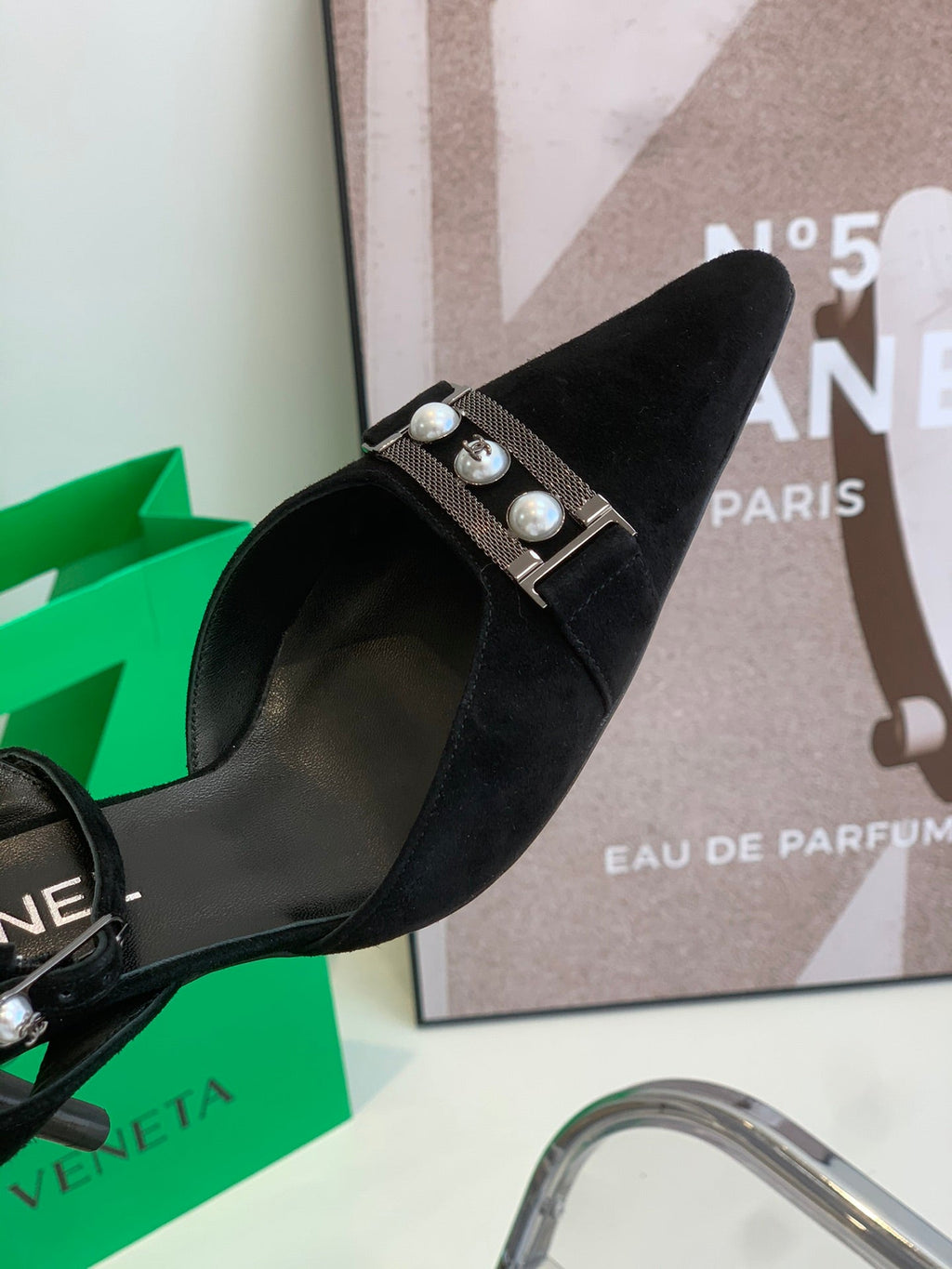 Chanel Sling Back Black