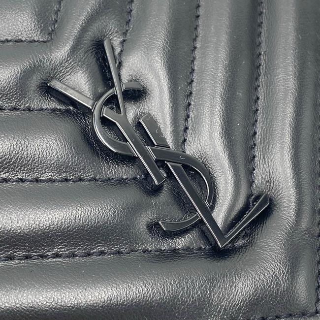 Saint Laurent Camera Belt Lou Monogram Noir Black Leather Messenger Bag