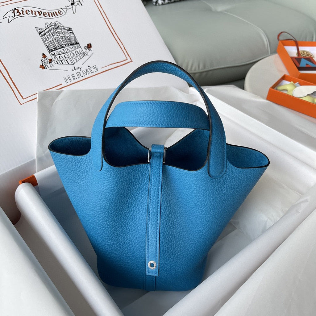 Hermes Picotin Lock 18 Bag Blue