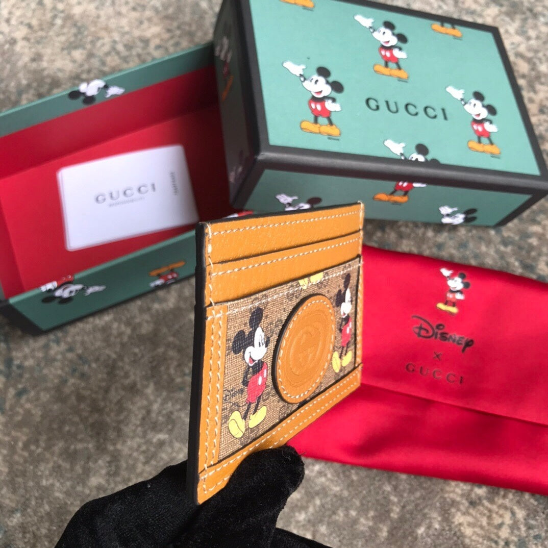 Gucci Disney Mickey Orange Cardholder 10cm