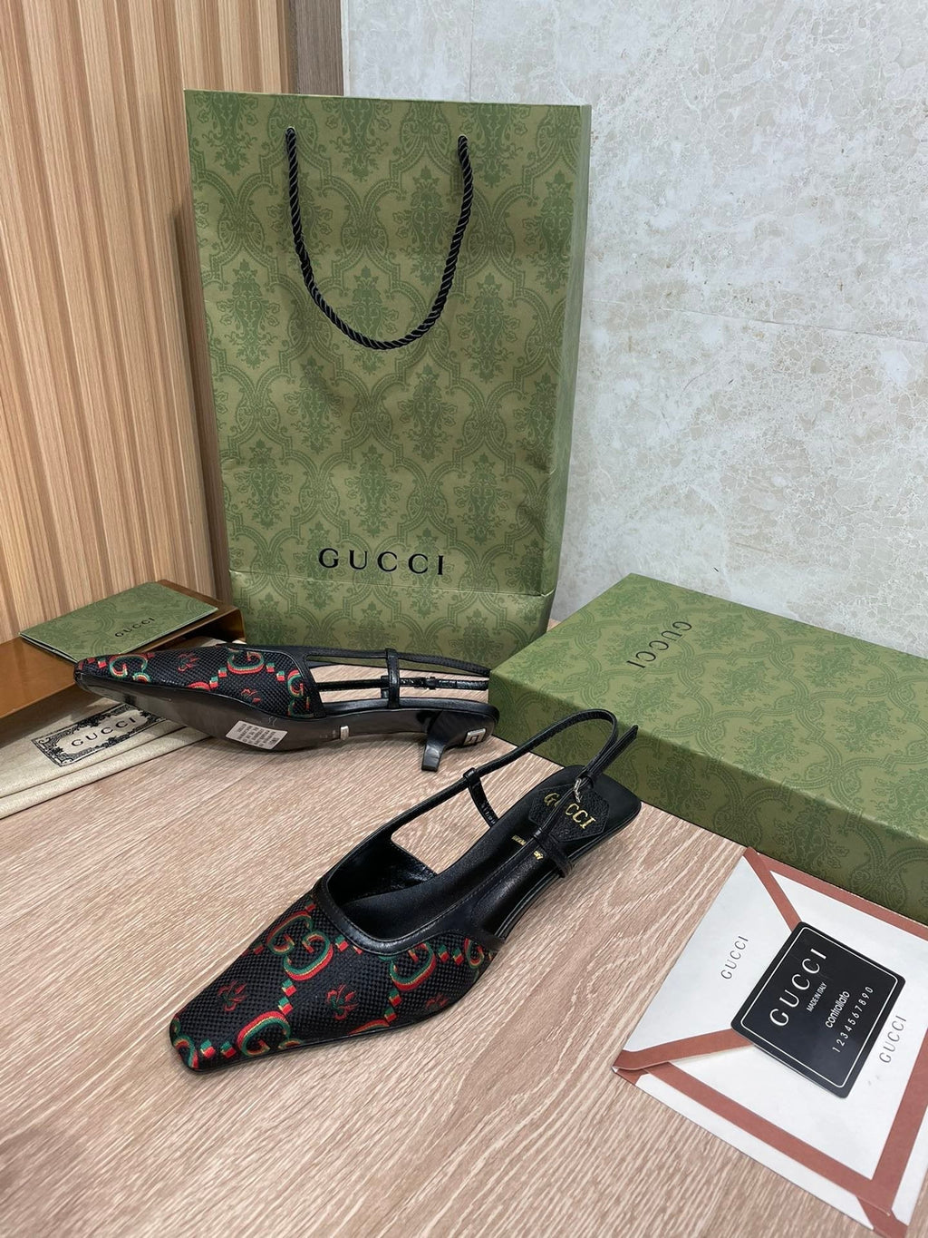 Gucci Slingback Pumps Black