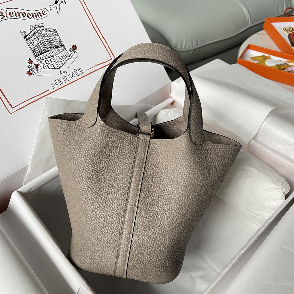 Hermes Picotin Lock 18 Bag Greige