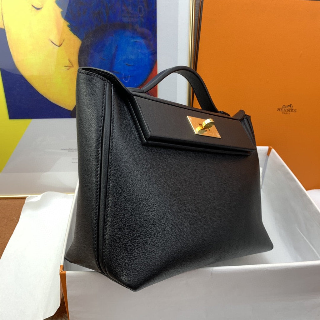 Hermes 24 24 29cm Noir Black Clémence Black