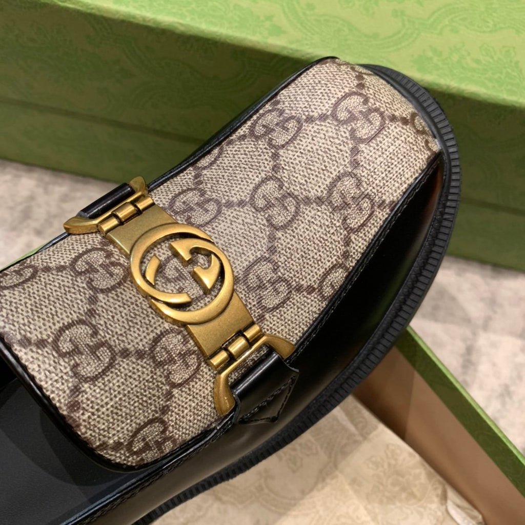 Gucci Lug Sole Horsebit Loafer Brown