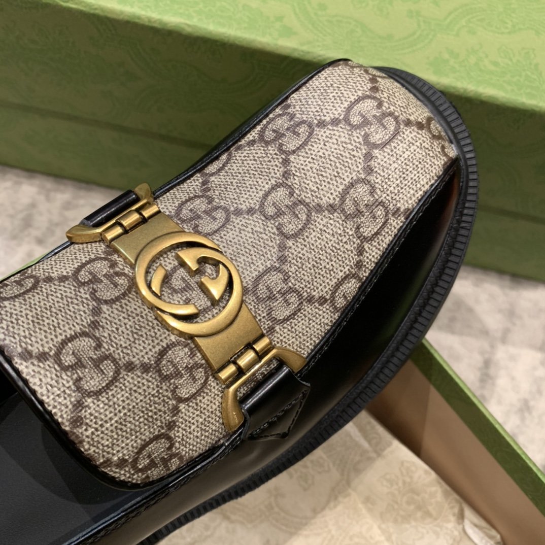 Gucci Lug Sole Horsebit Loafer Brown
