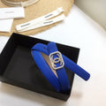 Chanel Belt With Double C Buckle Blue