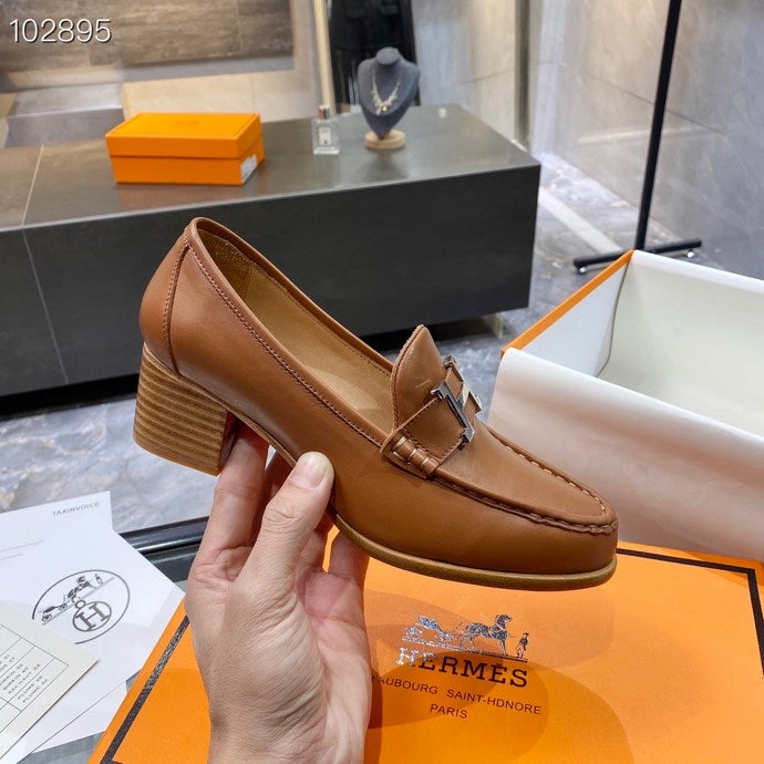 Hermes Elysee Pump Brown