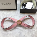 Gucci Belt With Double G Buckle Pink