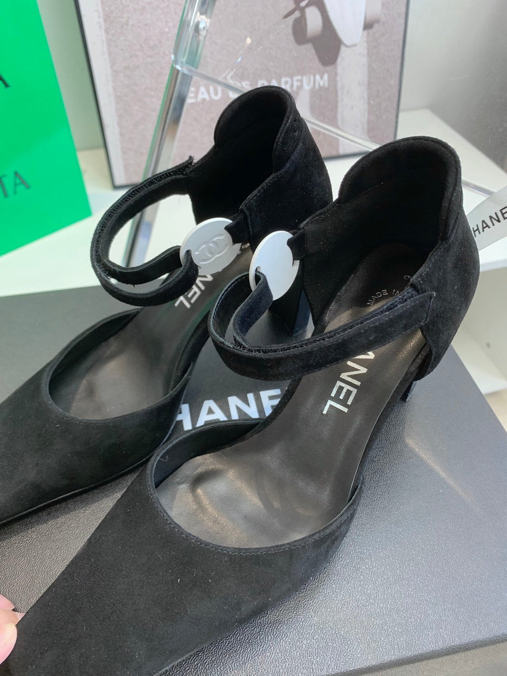 Chanel Sling Back Black
