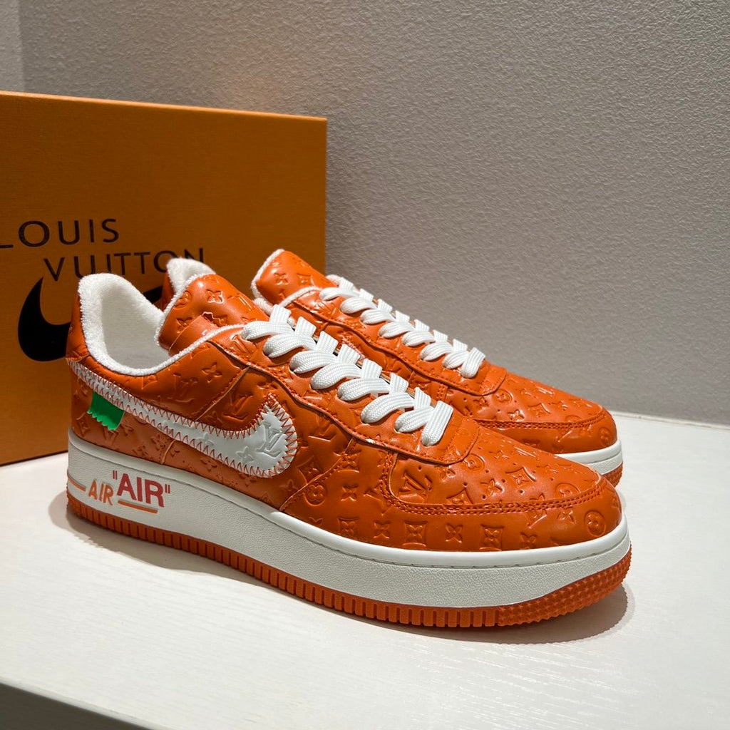 Louis Vuitton x Off-White x Nike Air Force 1 Orange
