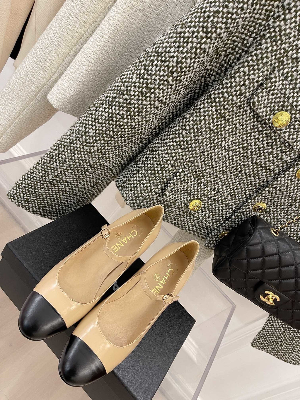 Chanel Open Shoes Beige