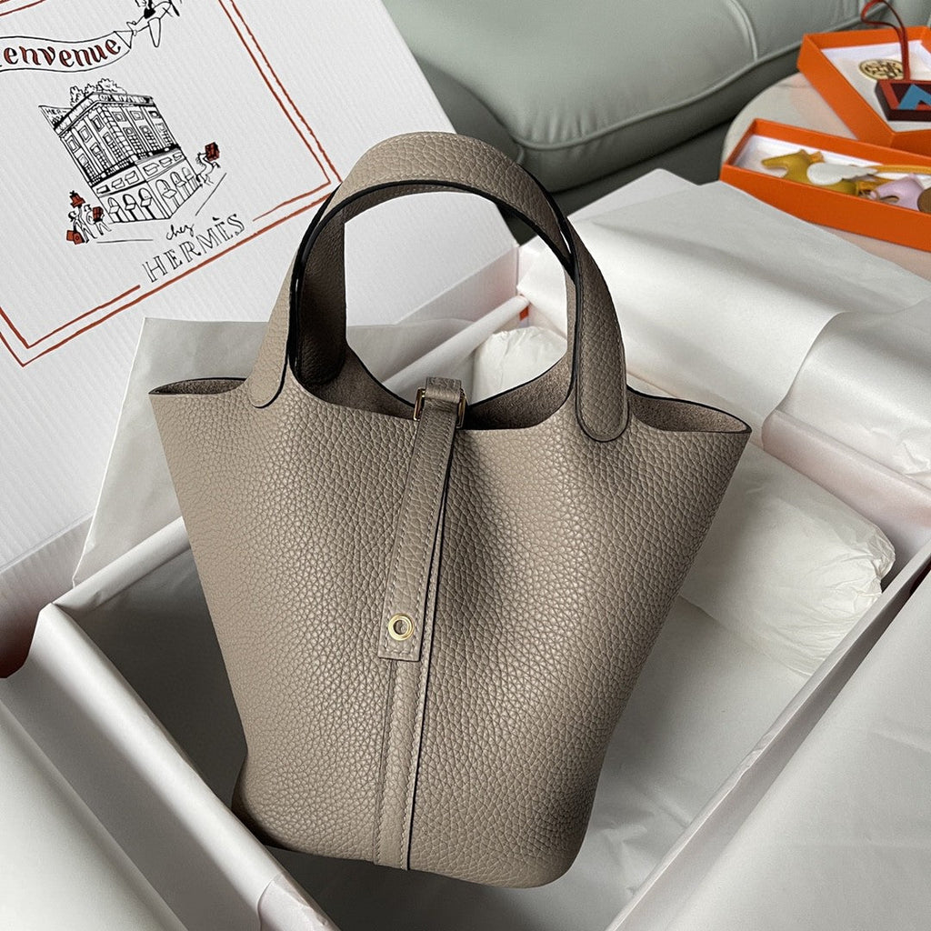 Hermes Picotin Lock 18 Bag Greige