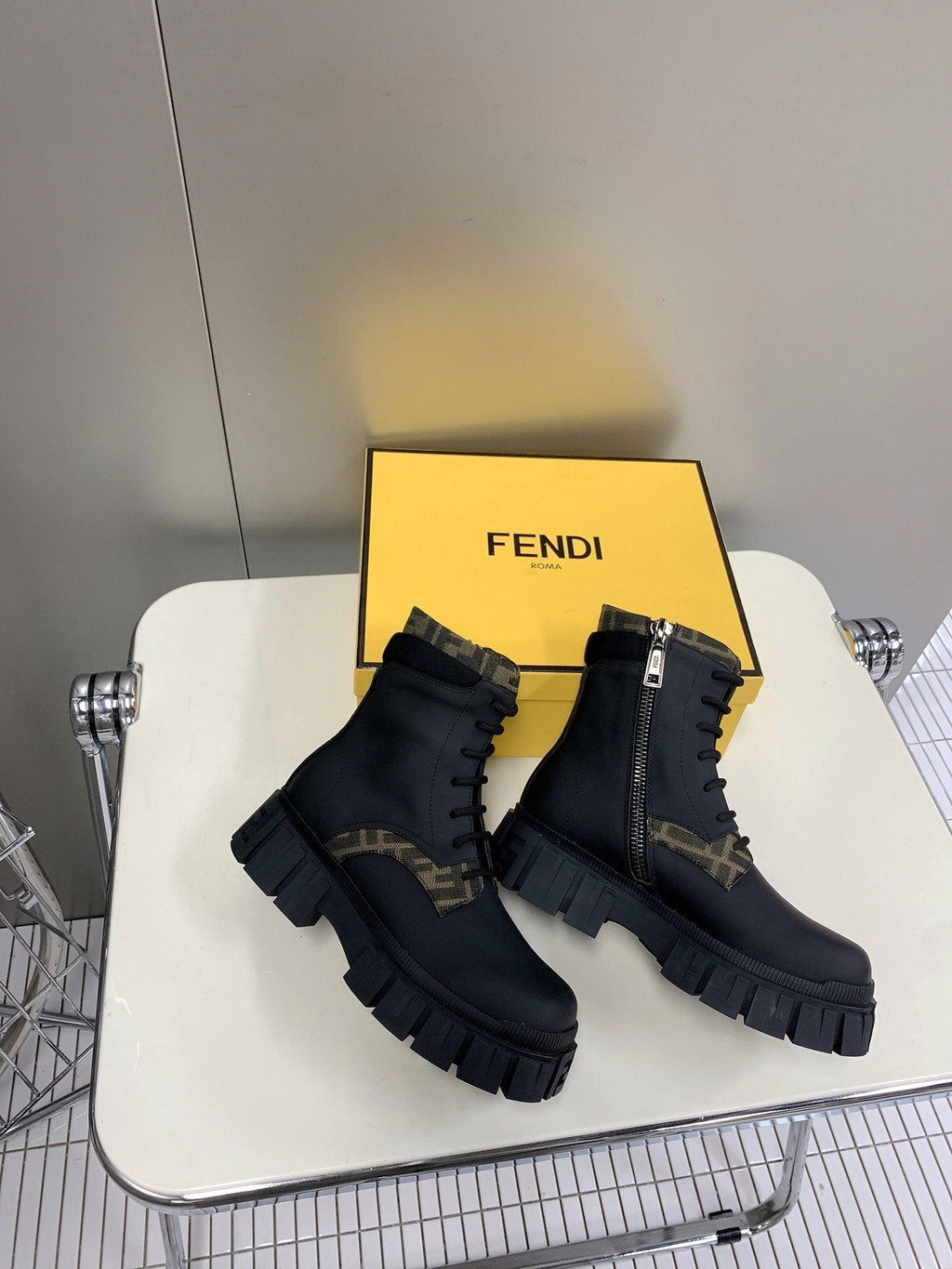 Fendi Signature Boots Black
