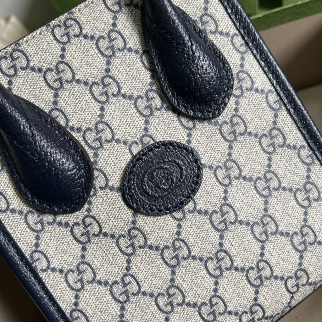Gucci 671623 Mini Tote Bag With Interlocking G 16cm Beige