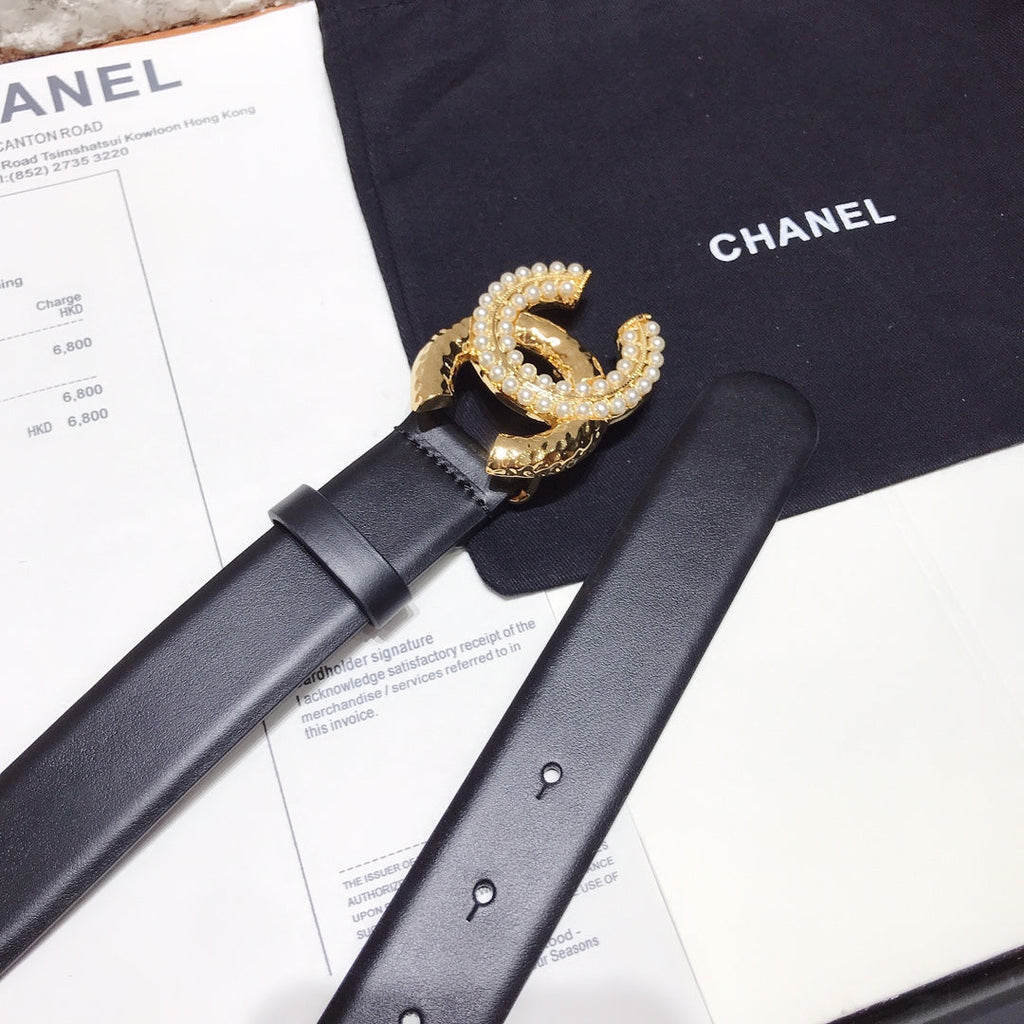 Chanel Belt With Double C Buckle