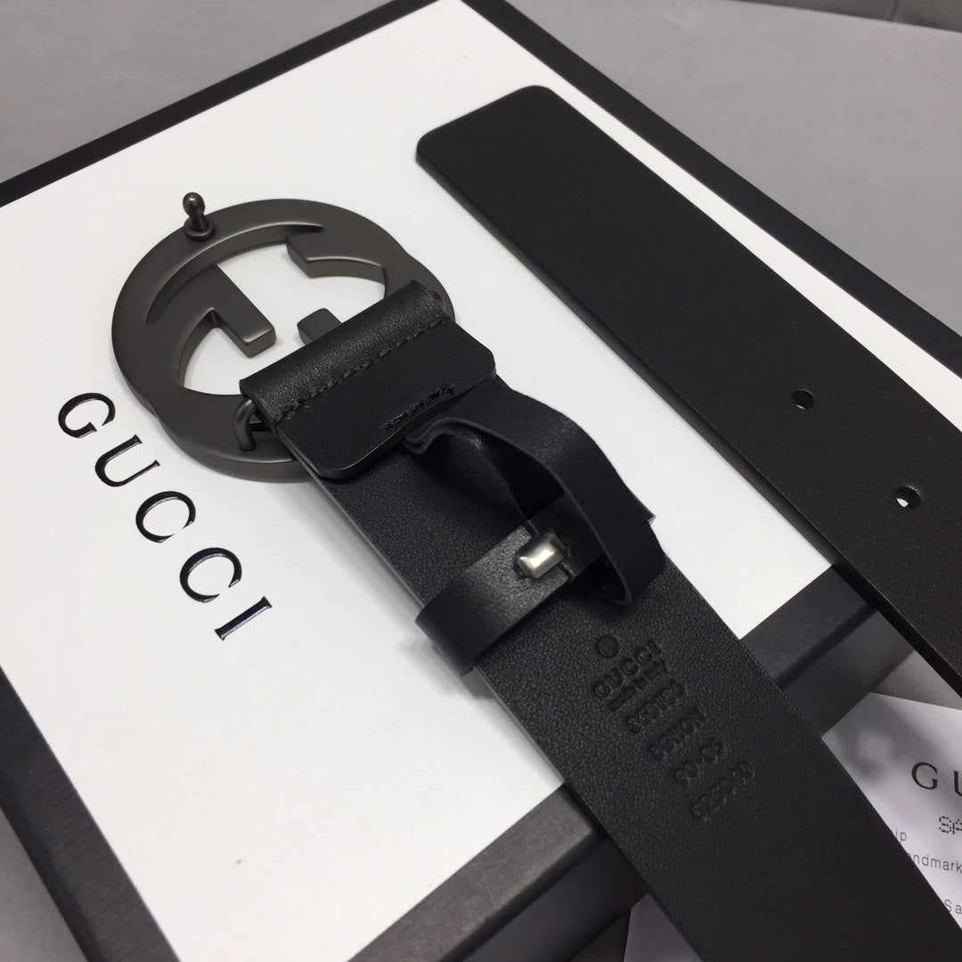 Gucci Belt With Double G Buckle Black