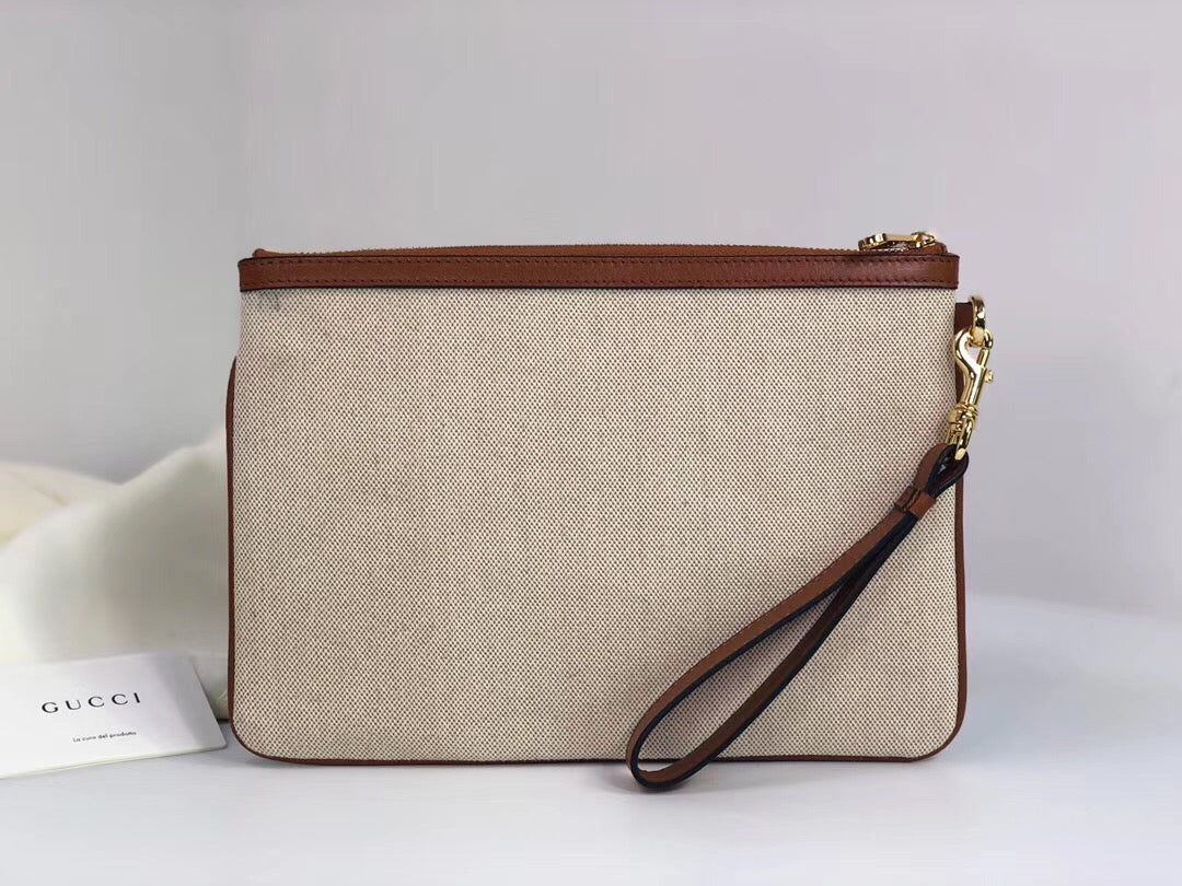 Gucci Vintage Canvas Pouch 29cm
