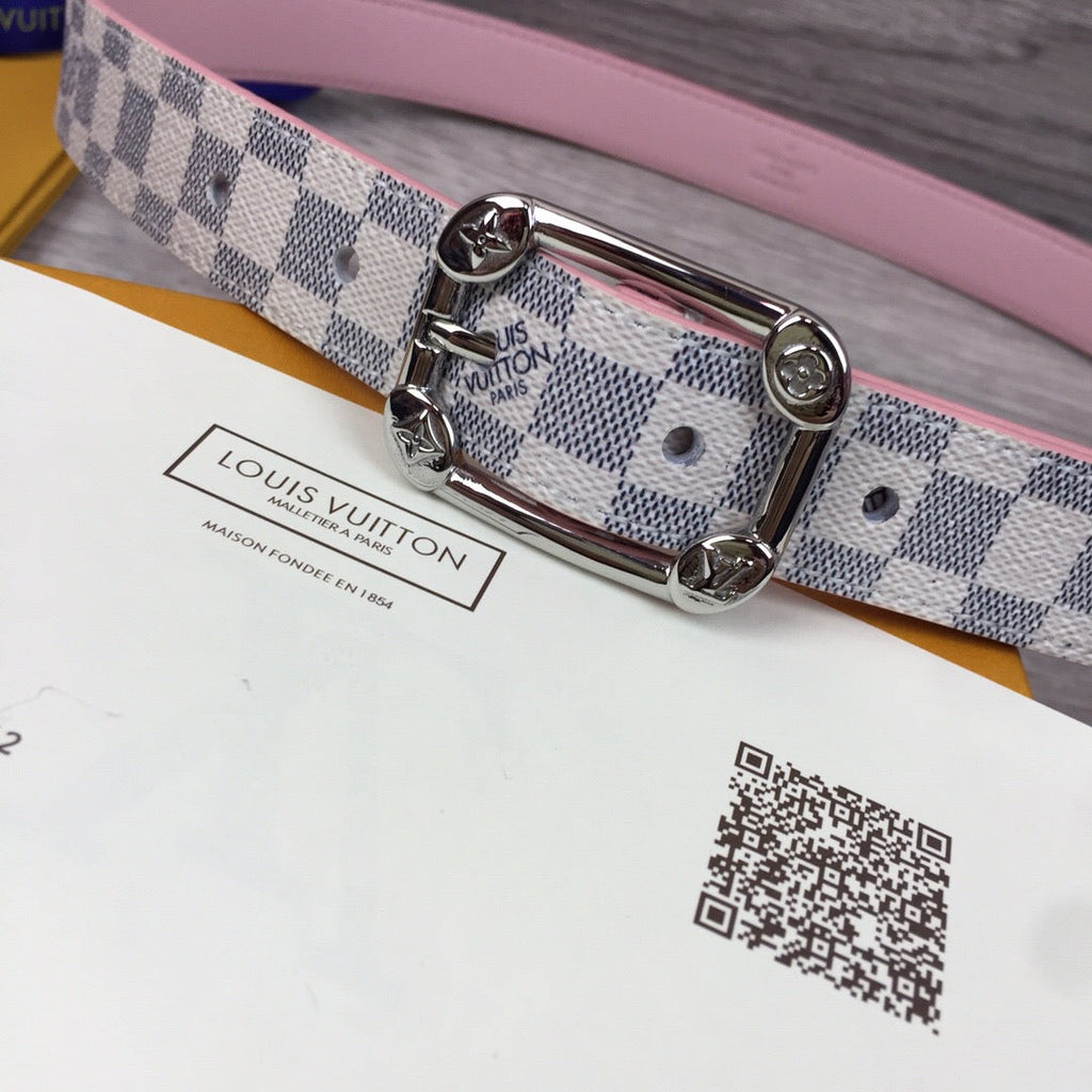Louis Vuitton LV Malletier Belt White