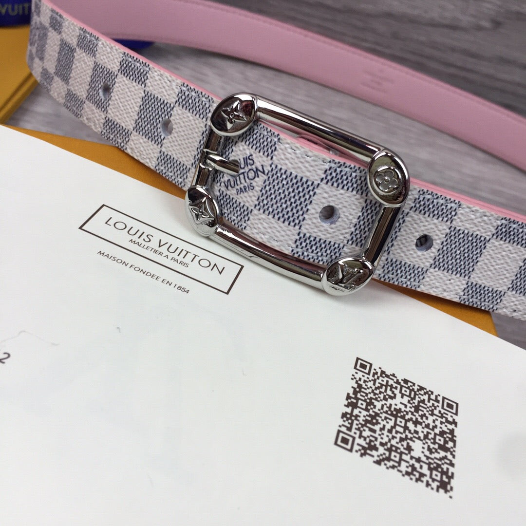 Louis Vuitton LV Malletier Belt White