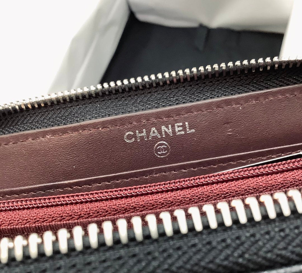 CO-CO Chanel Long Wallet With Silver Hardware 19cm