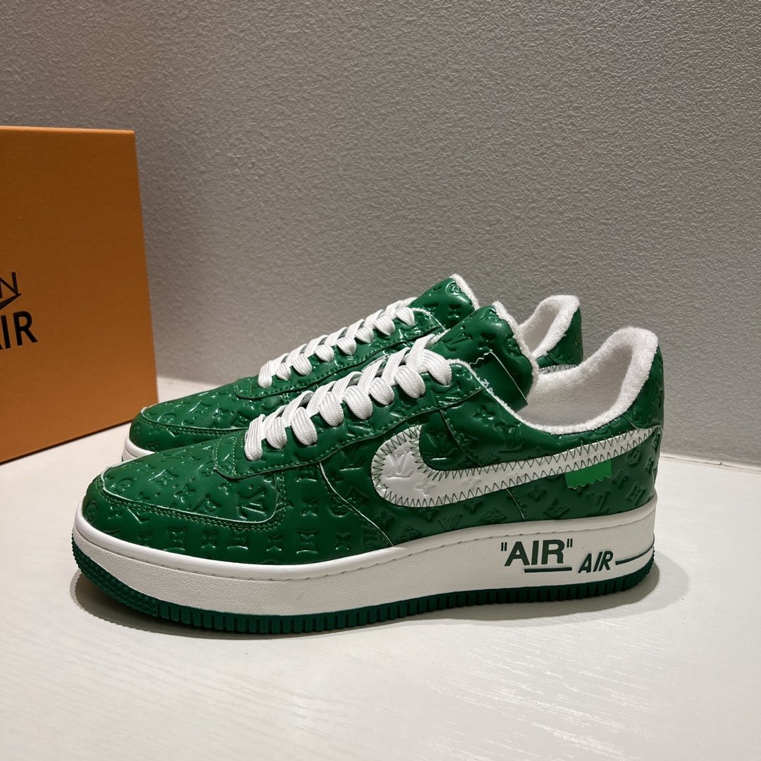 Louis Vuitton x Off-White x Nike Air Force 1 Green
