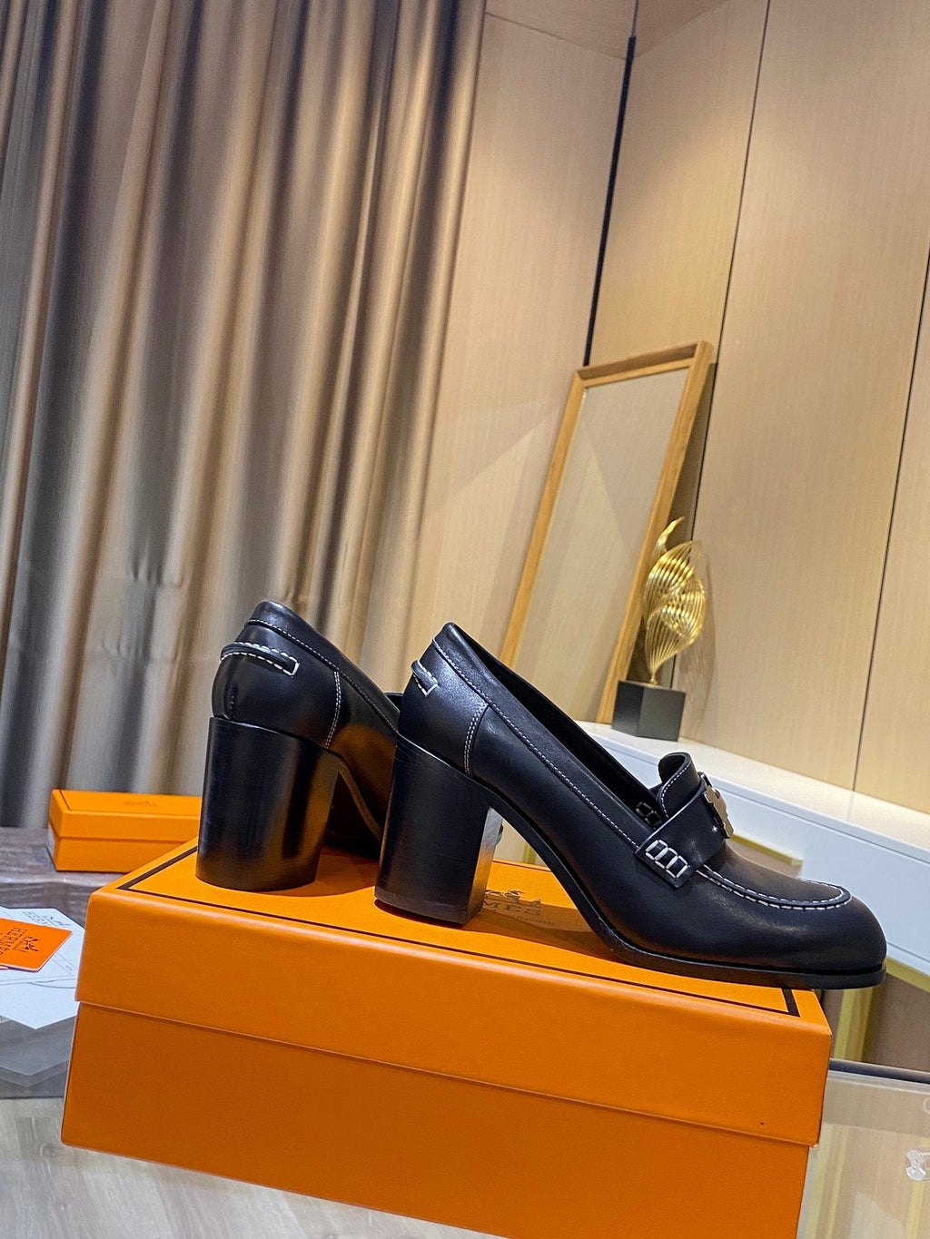 Hermes Elysee Pump Black