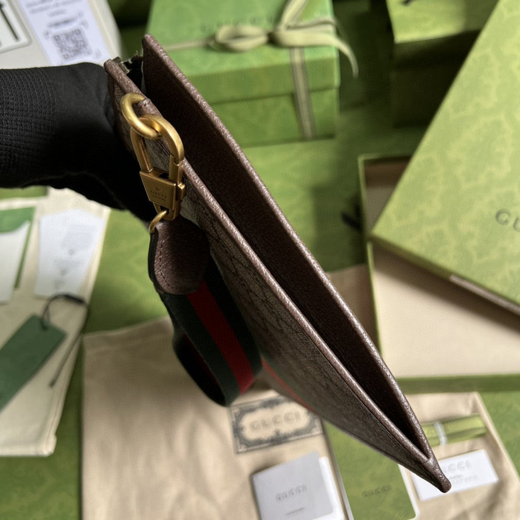 Gucci Tiger Clutch 28cm Brown