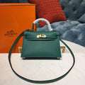 Hermes Mini Kelly 20cm Epsom Bag Dark Green