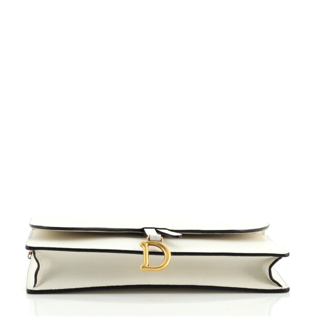 Saddle Chain Clutch Leather