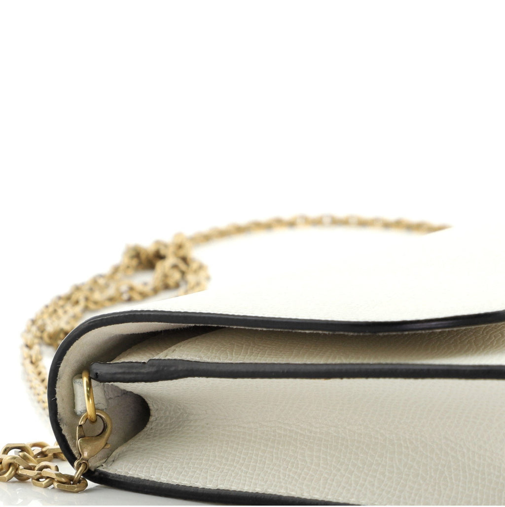 Saddle Chain Clutch Leather