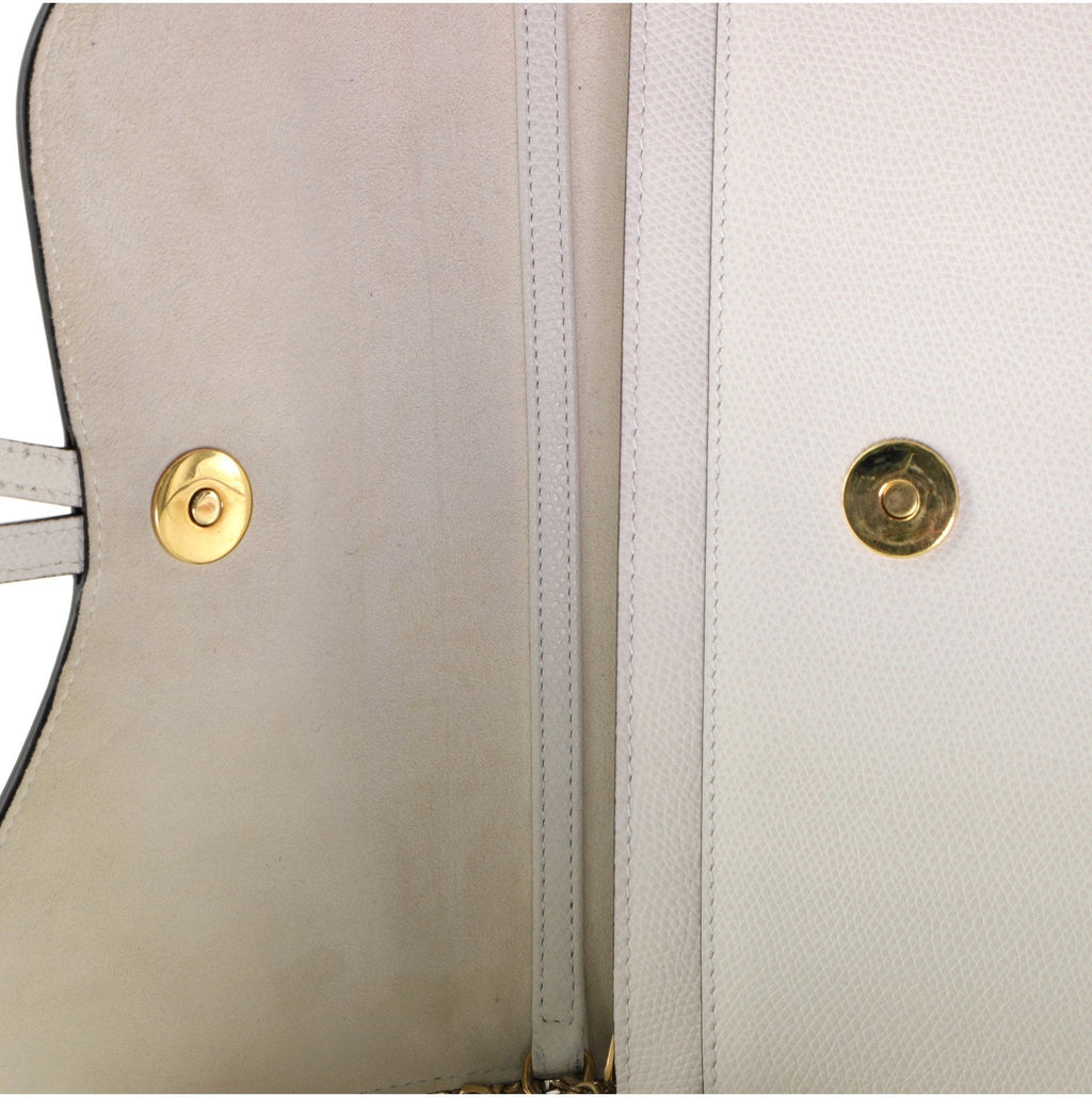 Saddle Chain Clutch Leather