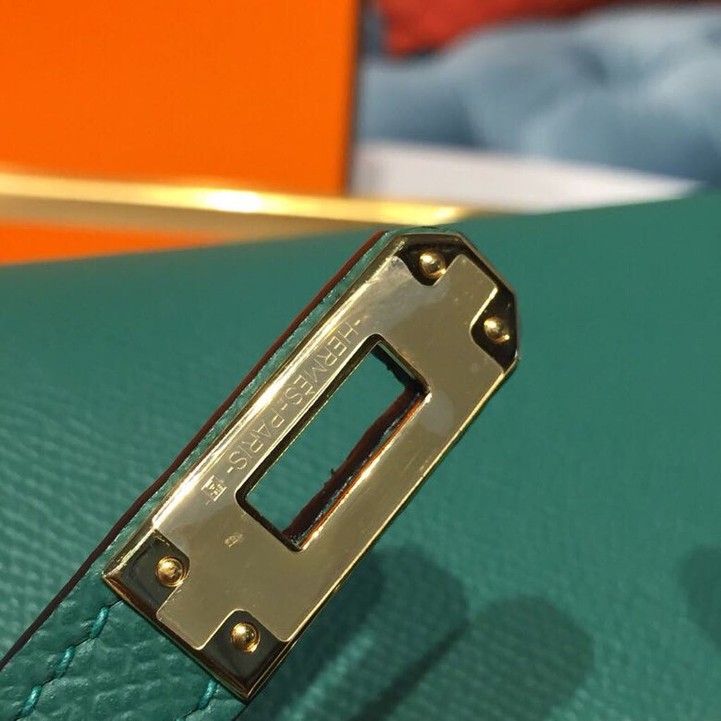 Hermes Mini Kelly 20cm Epsom Bag Dark Green