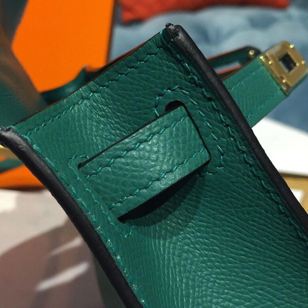 Hermes Mini Kelly 20cm Epsom Bag Dark Green